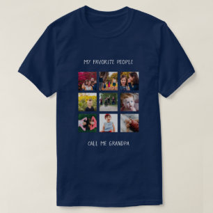 Favourite People Call Grandpa Fathers Day Photo T-Shirt