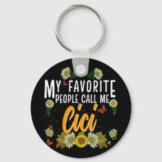 Favourite People Call Me Cici Tee Mothers Day Gift Keychain