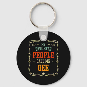 Favourite People Call Me Gee Father's Day Keychain