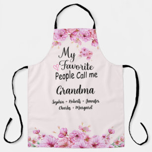 Favourite People Call Me Grandma   Grandkids Name Apron