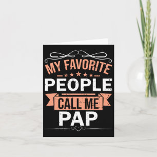 Favourite People Call Me Pap Retro Men Father's Da Card