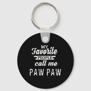 Favourite People Call Me Paw Paw Grandpa Keychain