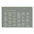 Favourite People Wedding Alphabetic Seating Chart