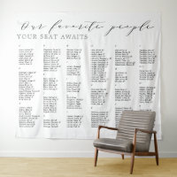 Favourite People Wedding Alphabetic Seating Chart