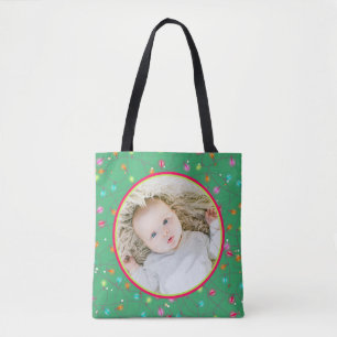Favourite Photo Personalized Christmas Lights Tote Bag