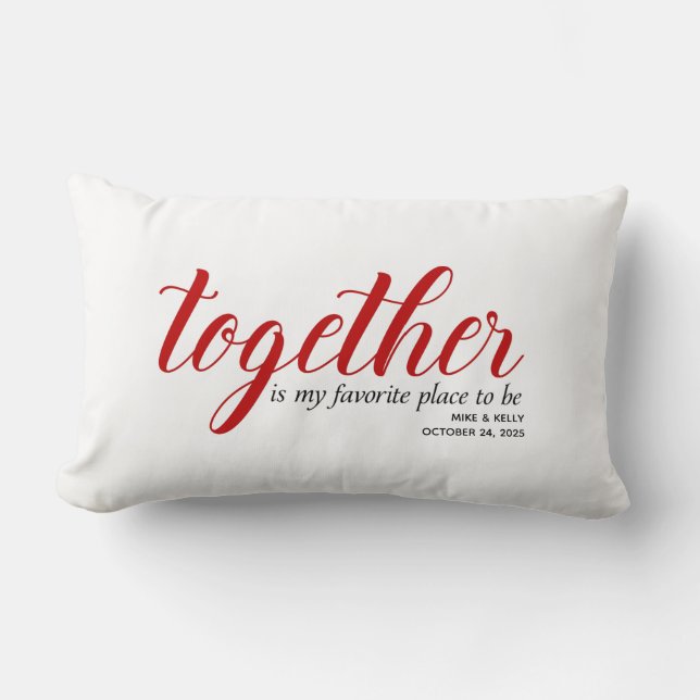 Favourite place to be Personalized Lumbar Pillow (Front)