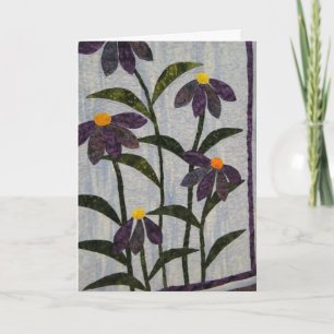 Favourite Quilts & Old Friends, Purple Flowers Card