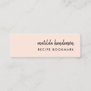 Favourite Recipe Pink Mini Recipe Bookmark Card