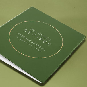 Favourite Recipes Binder Cook-Book Forest-Green