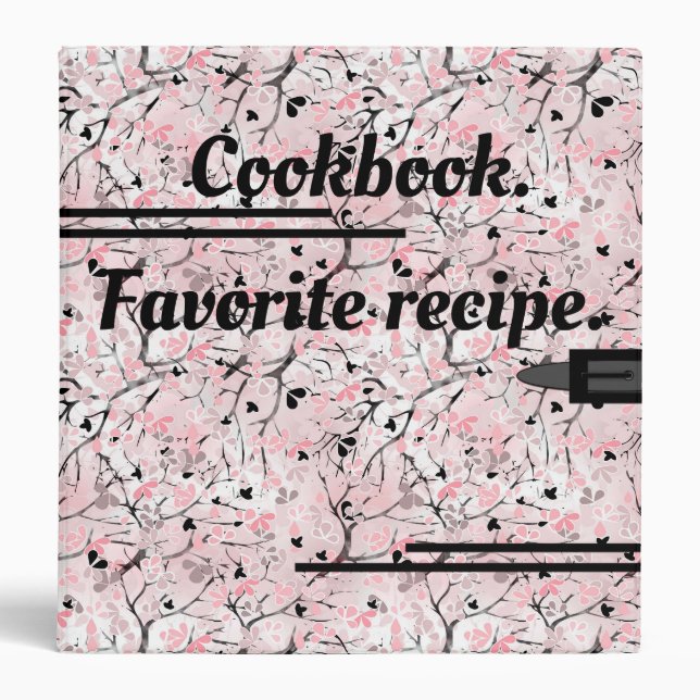 Favourite recipes, cookbook binder (Front)