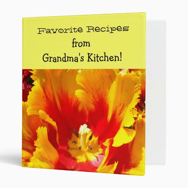 Favourite Recipes Grandma's Kitchen recipe binder (Front/Inside)