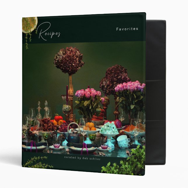 Favourite Recipes Scrapbook 3 Ring Binder (Front/Inside)