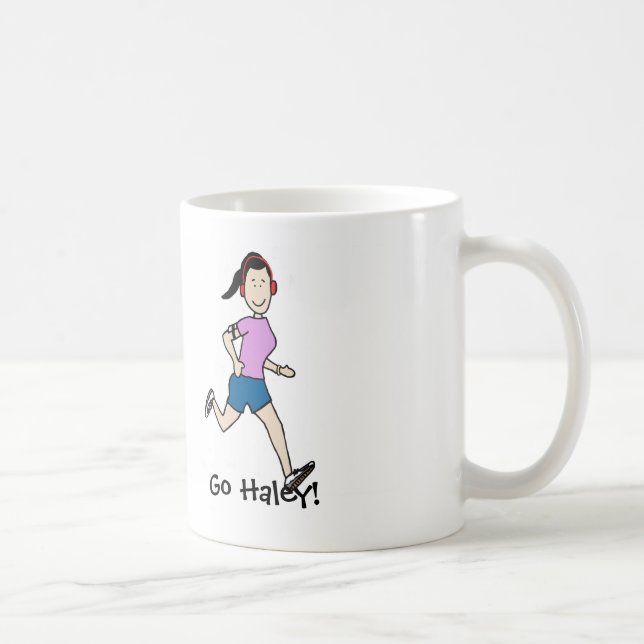 Favourite runner mug- personalized cartoon coffee mug (Right)