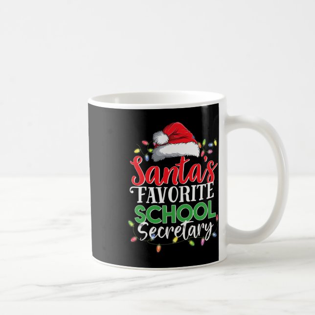Favourite School Secretary Christmas Funny Xmas Gi Coffee Mug (Right)