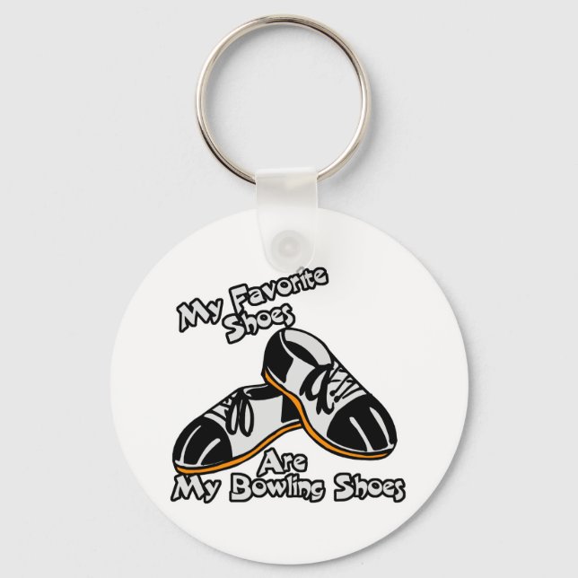 favourite shoes are bowling shoes keychain (Front)