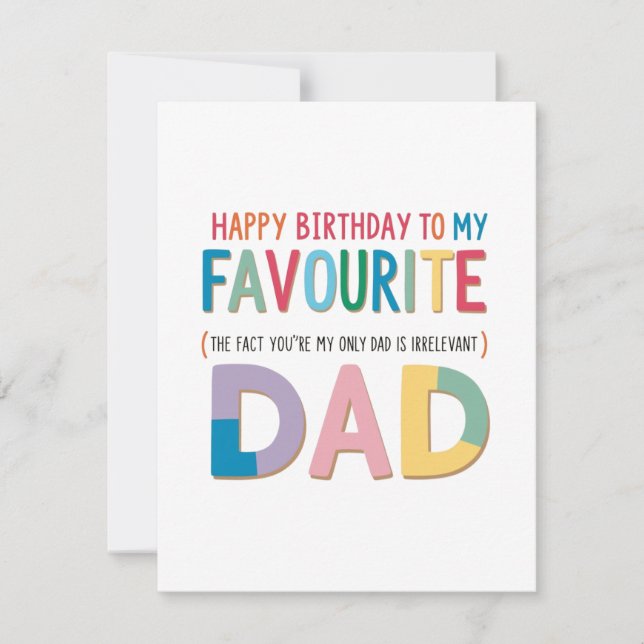 "Favourite Sister Birthday Card" Holiday Card (Front)