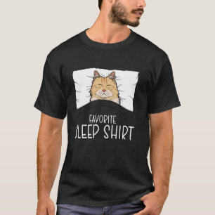 Favourite Sleep Shirt Cat, Napping Domestic Longha