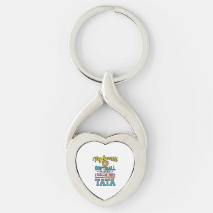Favourite Softball Player Calls Me TATA Shirt Desi Keychain