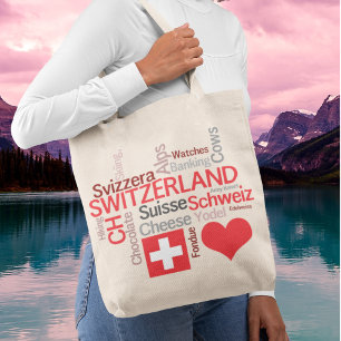 Favourite Swiss Things - I Love Switzerland Tote Bag