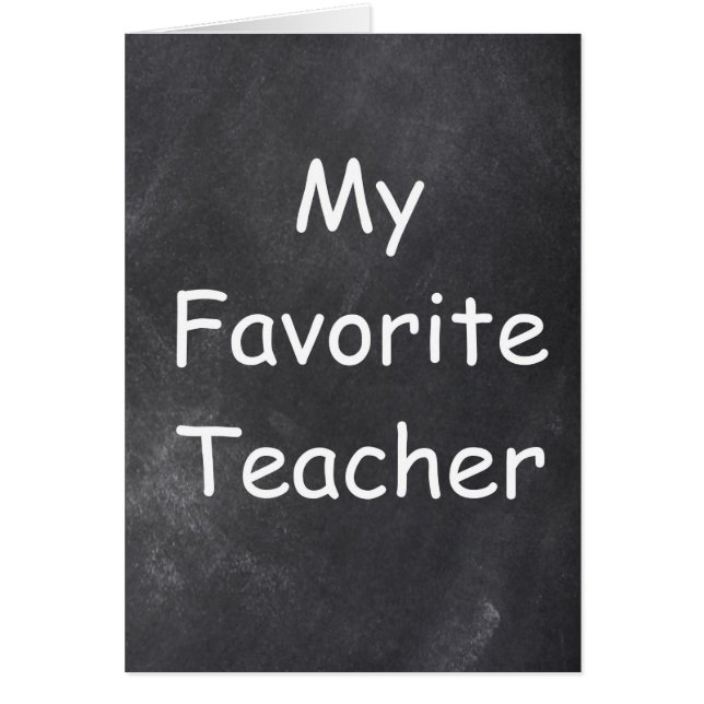Favourite Teacher Chalkboard Design (Front)