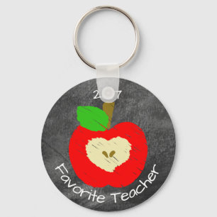 Favourite Teacher Keychain on Chalkboard