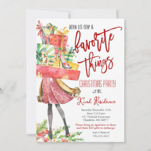 Favourite Things Christmas invitation