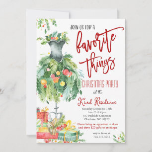 Favourite Things Christmas invitation