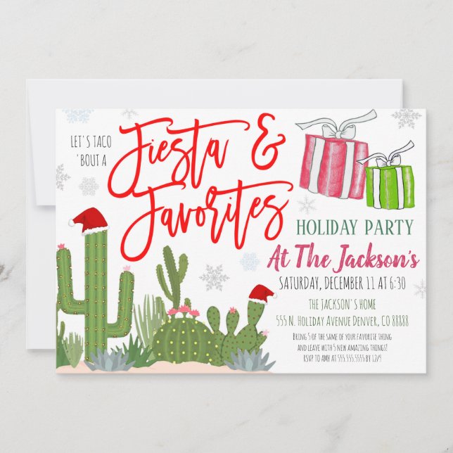 Favourite Things Christmas Party Invitation, Chris Invitation (Front)