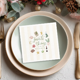 Favourite Things Gift Exchange Christmas Party Napkin