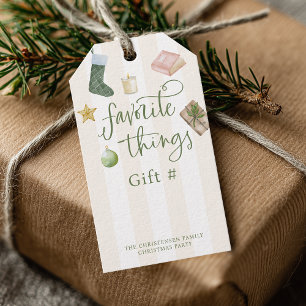 Favourite Things Gift Exchange Tags