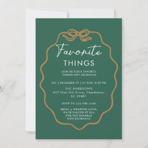 Favourite Things Holiday Party - Cute and Festive Invitation