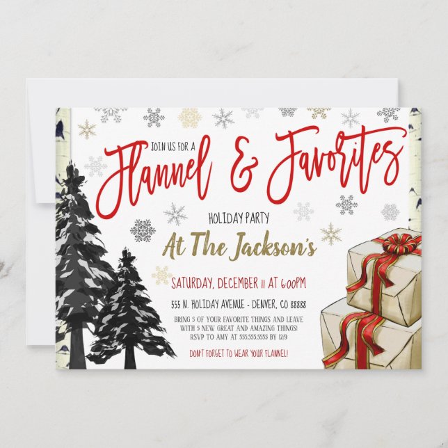 Favourite Things Party Invitation (Front)