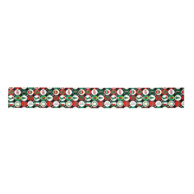Favourite Things Pattern - Merry Christmas Satin Ribbon (Front)