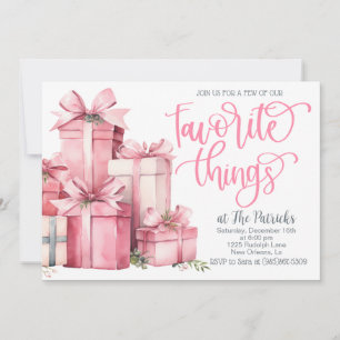 Favourite Things Pink Party Invitation