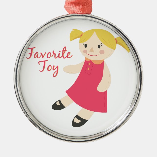 Favourite Toy Metal Ornament (Front)