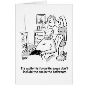Favourite TV Soaps Funny Cartoon Greetings Card