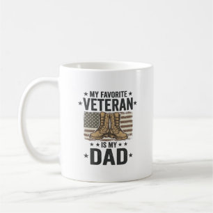 Favourite Veteran Dad Patriotic Combat Boots Shirt Coffee Mug