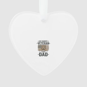 Favourite Veteran Dad Patriotic Combat Boots Shirt Ornament