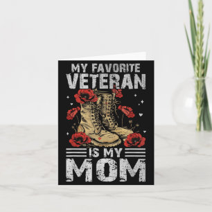 Favourite veteran is mom patriotic mother's day card