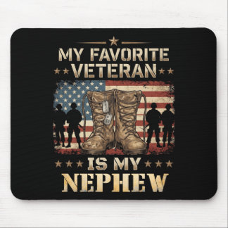 Favourite veteran is nephew father's day veteran mouse pad