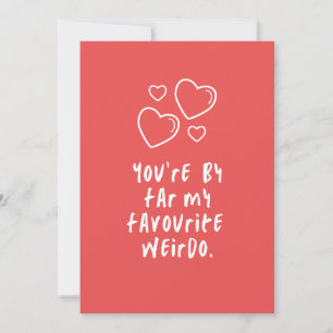 Favourite Weirdo Flat Holiday Card