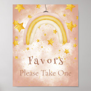 Favours Boho rainbow gold stars magic dust Poster