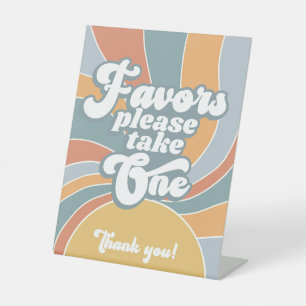 Favours Groovy Retro Sunshine Baby Shower Pedestal Sign