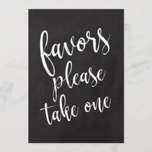 Favours Please Take One Affordable Chalkboard Sign Invitation