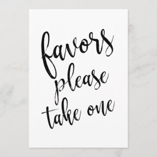 Favours Please Take One Affordable Sign Invitation