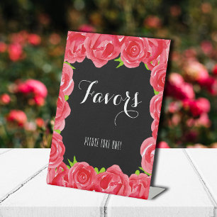 Favours Red Roses Derby Party Pedestal Sign
