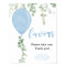 Favours sign blue balloons greenery baby shower