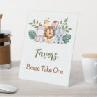 Favours Sign Boy Baby Shower Jungle Safari