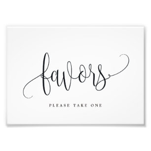 Favours Sign Choose Your Size - Lovely Calligraphy