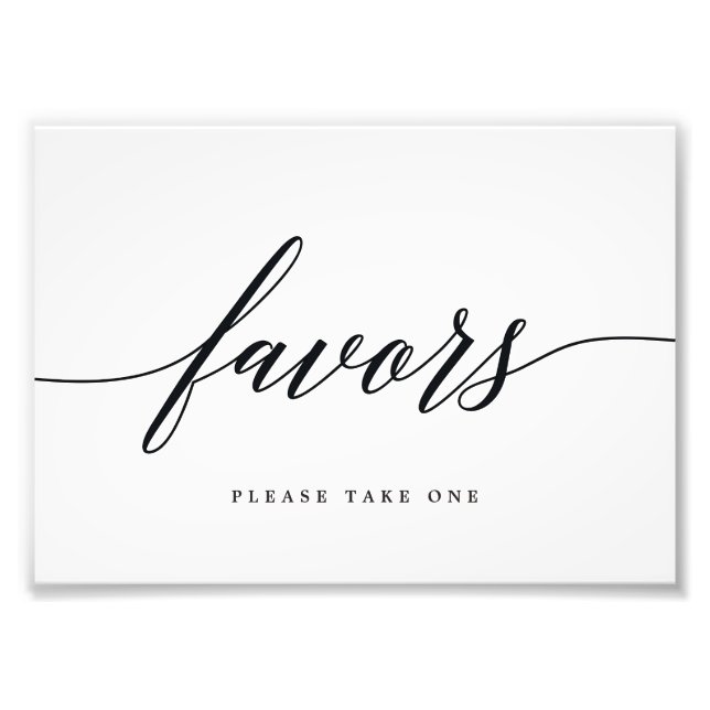 Favours Sign Choose Your Size Modern Script (Front)